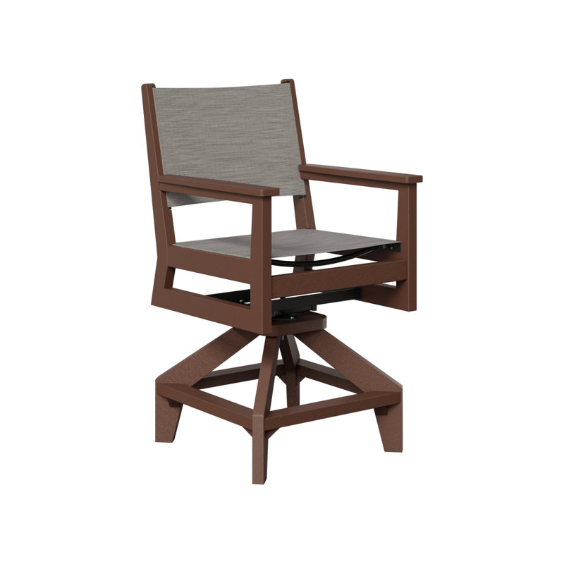 Chaise de comptoir pivotante Berlin Gardens Mayhew, Chocolat / Brun, 22.5"