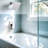 8-Inch Wall-Mounted Single Handle 1-Spray Square Shower Faucet-103560764