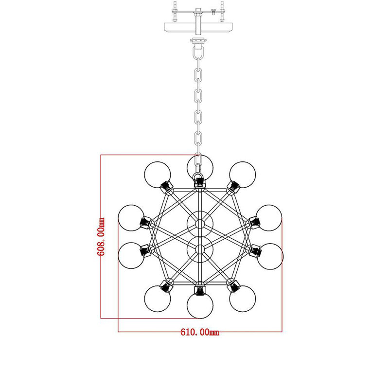 Cecelia 12 - Light Dimmable Geometric Chandelier