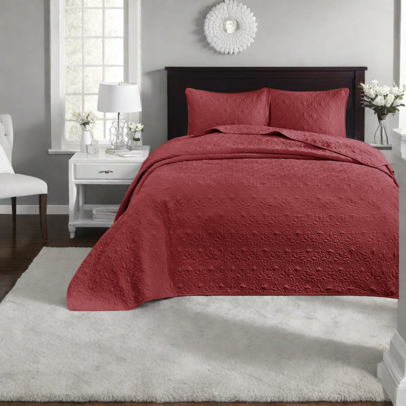 Cotton Reversible Bedding Sets, Red, For Comfortable Home Decor