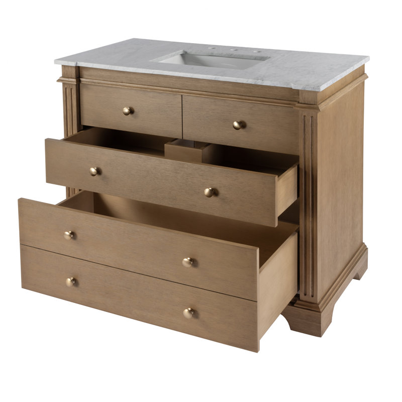 Ensemble de meuble-lavabo simple 42 po Garza, Brun