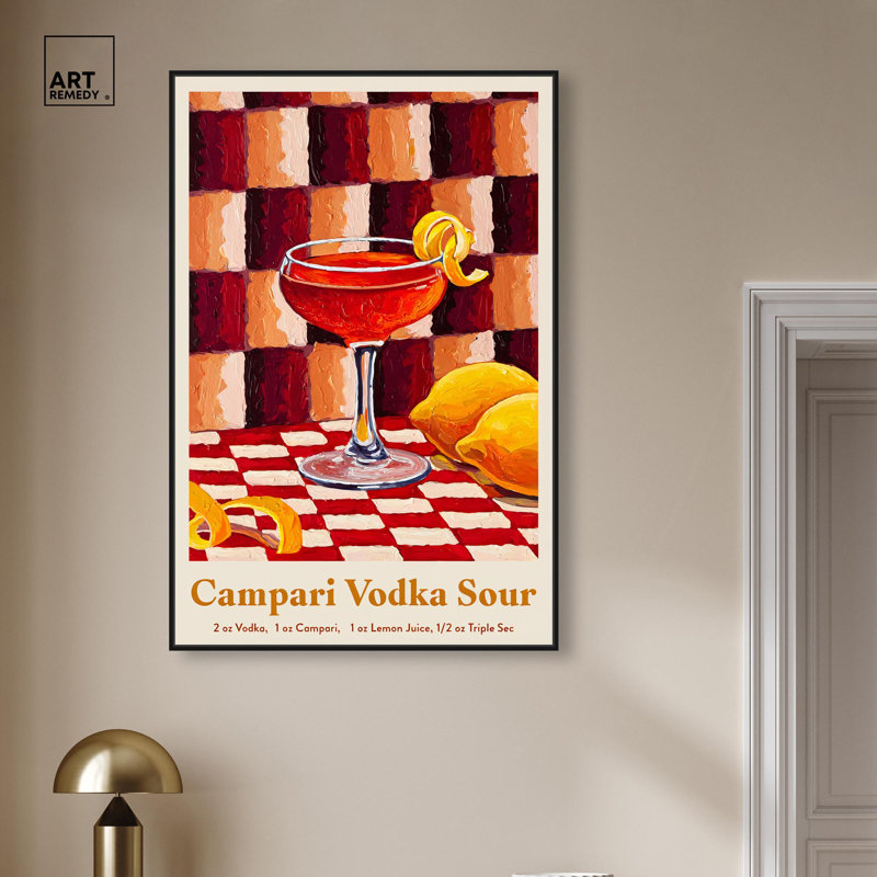 «Zesty Elixir», reproduction d'art sur toile par Art Remedy, H 16 po x l 11 po, Structure noire