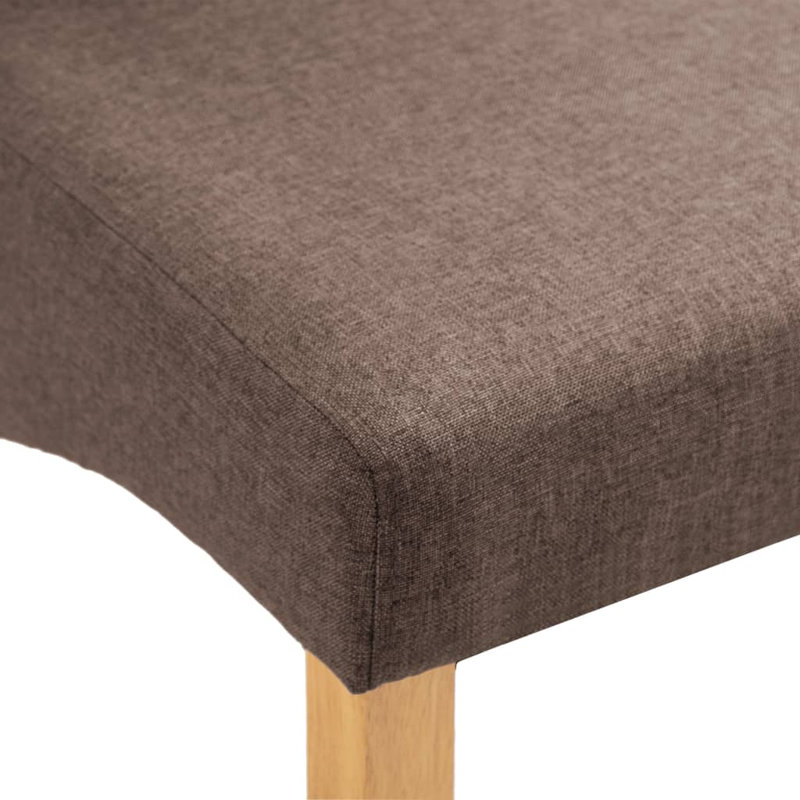 Dining Chairs Accent Upholstered Side Chair with Wood Frame Fabric, Brown, 2