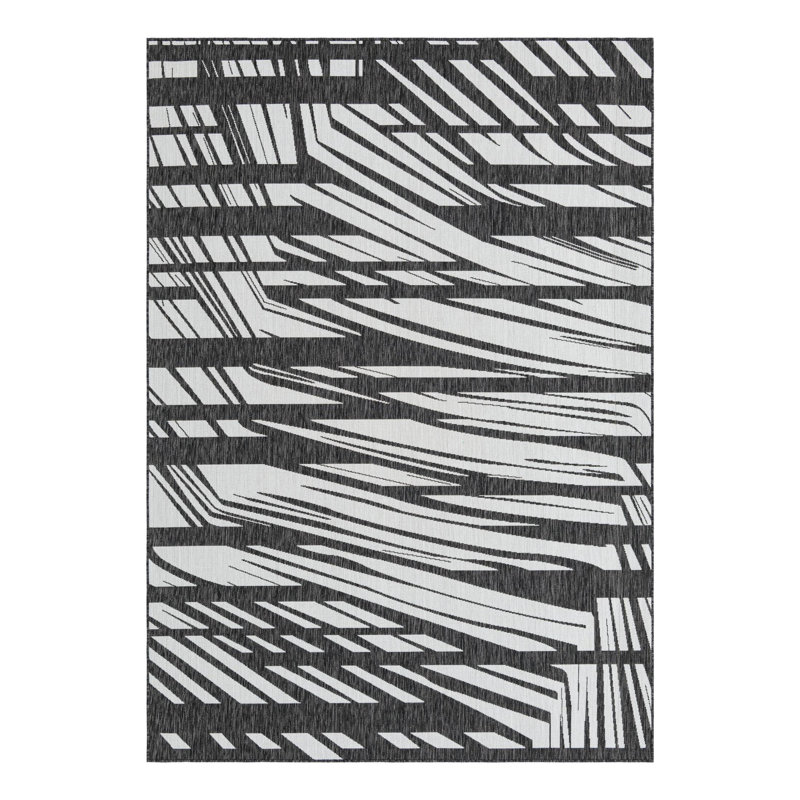 Abstract Indoor / Outdoor Rug, Rectangle 7'1" x 10'