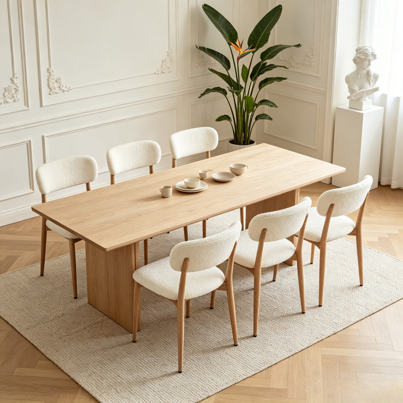 47 cm H Fabric Side Chair in Beige, 6