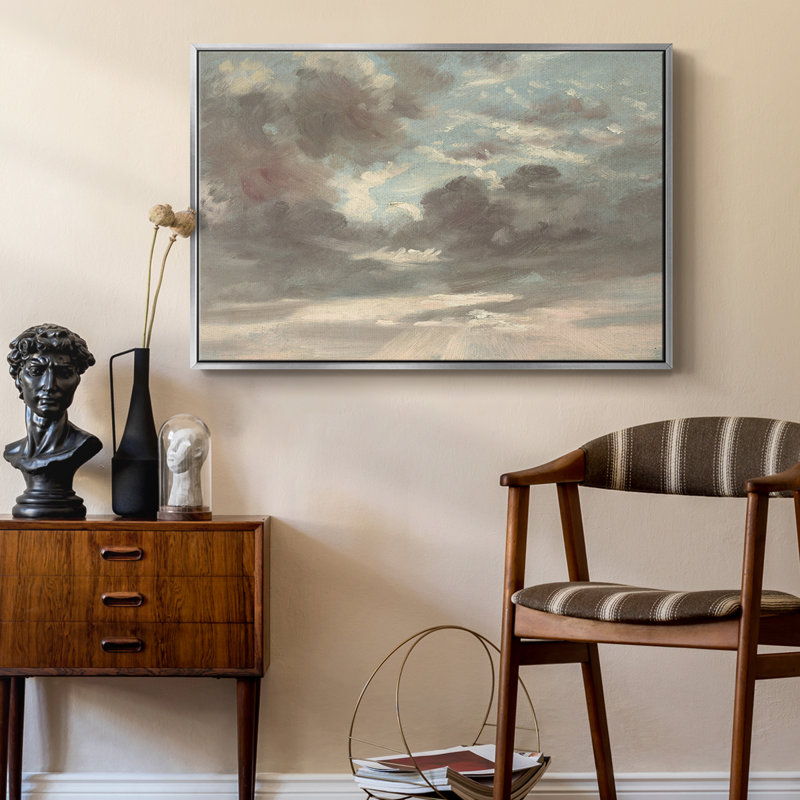 «Vintage Landscape - CMLXIV» sur, H 17 po x l 25 po x P 2 po, Toile argentée avec cadre flottant