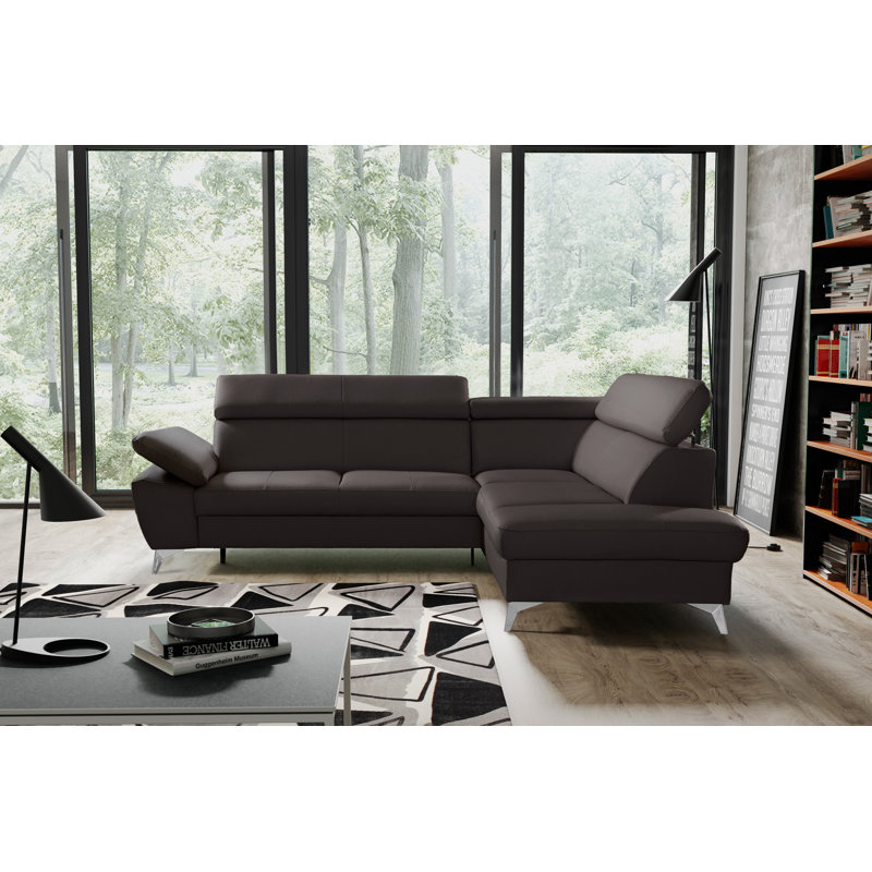 Ashianna 4 Seater Sofa Bed, Right Hand Facing, Dark Brown