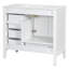 Meuble-lavabo 36 po avec lavabo, armoire de salle de bain avec porte à fermeture en douceur, 4 tiroirs de différentes tailles, structure et pieds en bois, un paquet, blanc-765240258
