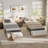 Veola Folding Bed, guest bed, office rest bed with 4'' Mattress, outside bed, Metal Structure with elasticity and flexible wood slats-880757458