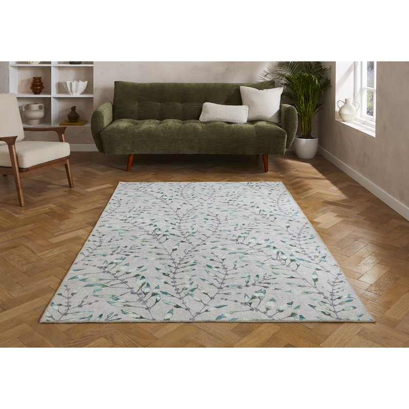 Harlequin Chaconia Putty Forest - 076 x 150, Rectangle 76 x 150 cm, Green/Grey