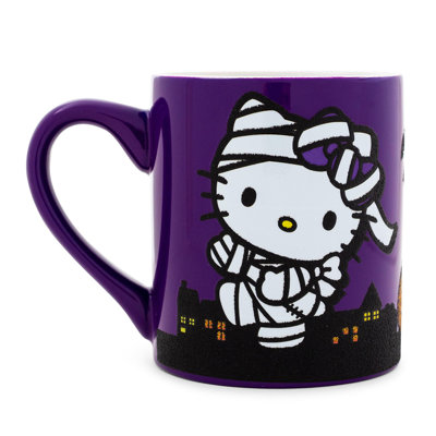 Tasse en céramique «Happy Halloween» Sanrio Hello Kitty | Peut contenir 14 onces