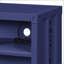 Table de chevet bleue en métal avec 2 tablettes ouvertes - industrielle moderne-459186806