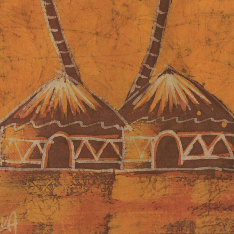 Suspension murale sankofa aklowa batik par k. baka