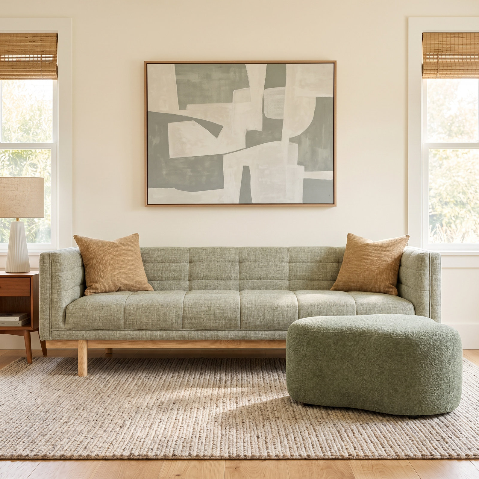 Mulholland 87" Sofa, Caledon Antler Performance Plainweave