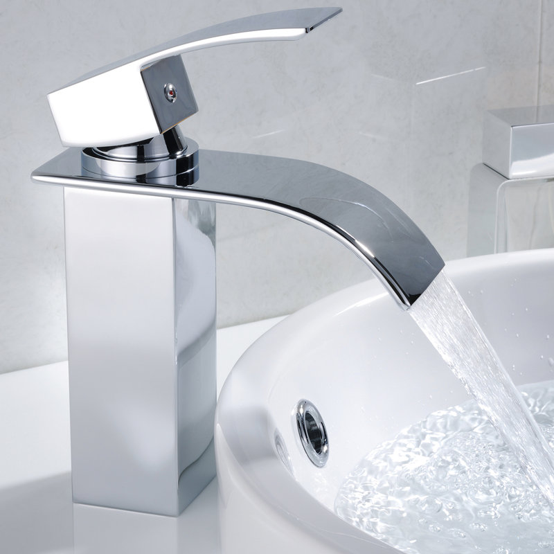 Robinet de salle de bain - Lavabo à fixation sur plateau, à poignée simple