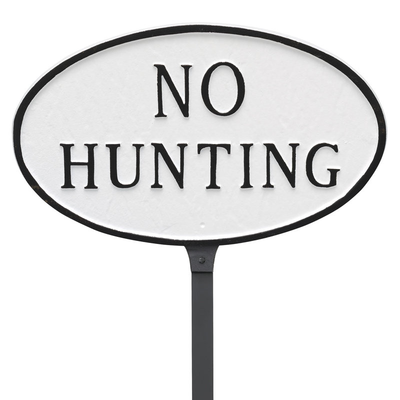Weather Resistant Metal Garden Sign, White/Black