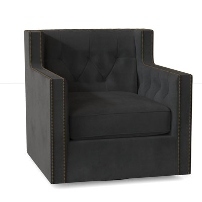 Candace Upholstered Swivel Wingback Chair