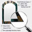 Or et vert marbré Euphoria I - miroir unique arche de marbre, grand miroir mural asymétrique doré, impression d'art en métal-1320944794