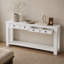 Console / canapé avec tiroirs de rangement et tablette inférieure pour le vestibule-1743663896