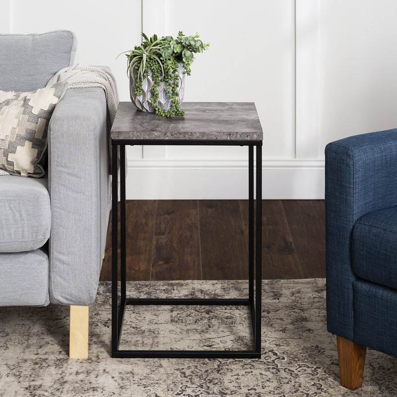 End Table, Dark Concrete