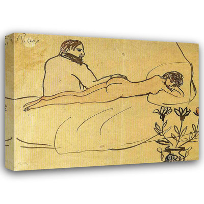 Nu avec Picasso à ses pieds