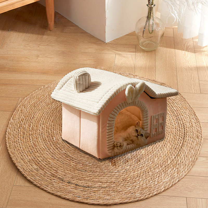 Dimy Nest Pet Bed, Small 12.6" L x 15.3" W, Pink