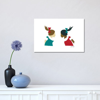 Two School Girls by LouLouArtStudio - Print on Canvas