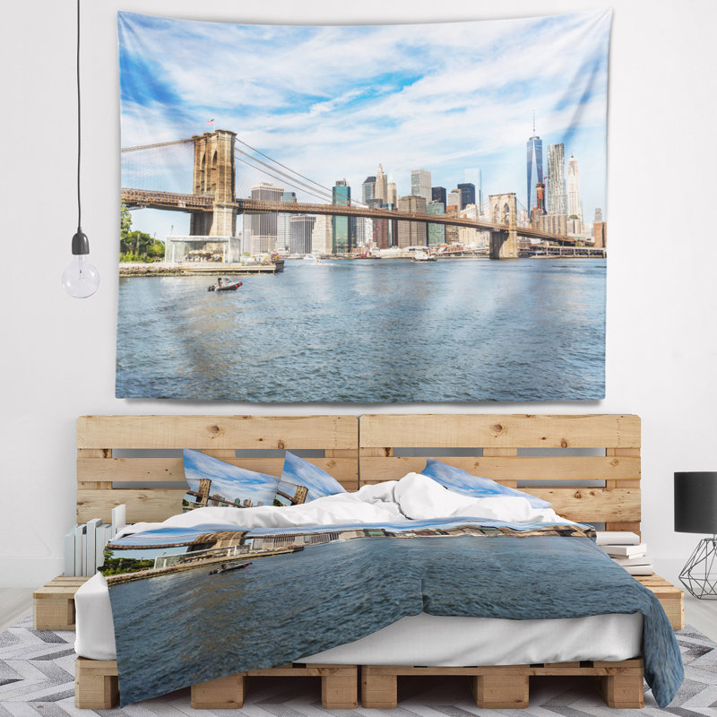 Tapisserie du pont de Brooklyn, H 32 po x l 39 po