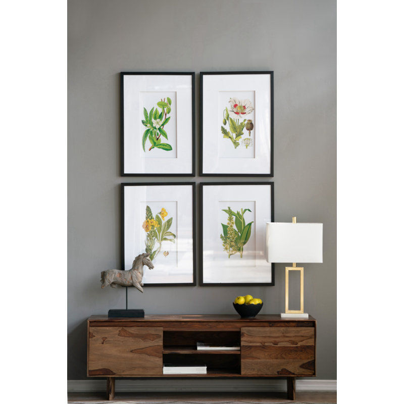 Botanical Flower - ensemble de 4 reproductions de cadres photo simples
