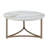 Classy Round Coffee Table With Mesmerizing Sintered Stone And Champagne Elegant Finish