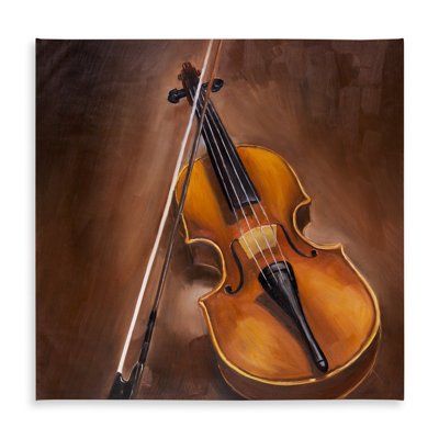 Alto Violin Brown Instrument Tablecloth - Indoor/Outdoor Decor
