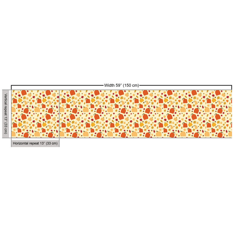 Odele Pumpkin Season Warm Tones Maple Leafs Fabric