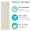Tapis de marche intérieur antidérapant 9 po x 28 po Drop Desig-52287792
