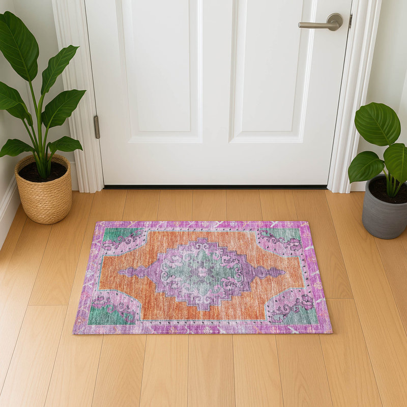 Tapis de qualité supérieure lavable à la machine AMF1731, Rectangle 1 pi 8 po x 2 pi 6 po