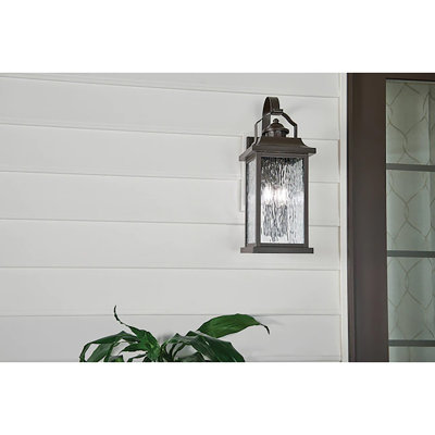 22.25" 3 Light Olde Bronze Outdoor Wall Light
