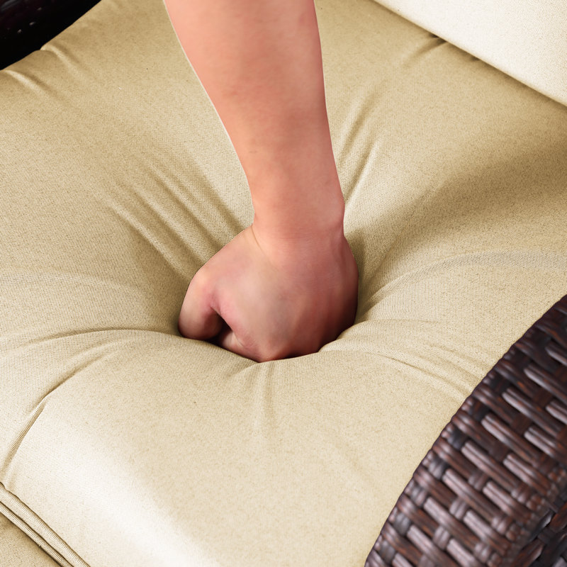Chaise longue d'extérieur inclinable pour terrasse avec table basse, Kaki