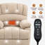 Fauteuil inclinable électrique en chenille de 23 po de large et à dossier haut avec massage par vibration à 8 points et chauffage lombaire-452900984