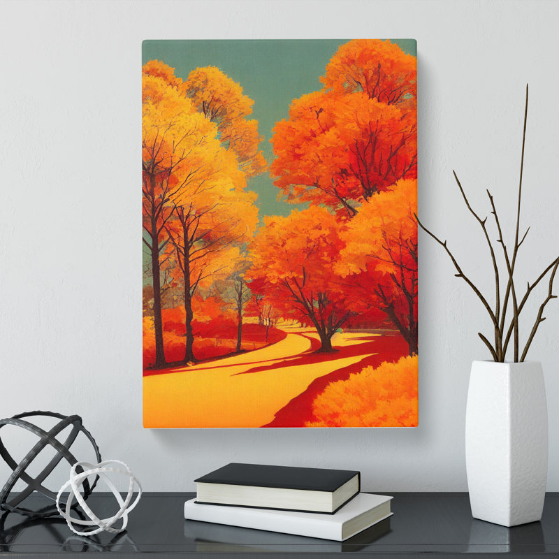 Autumn Forest Landscape Vol.4 - Wrapped Canvas Print, 50cm H x 35cm W x 3cm D