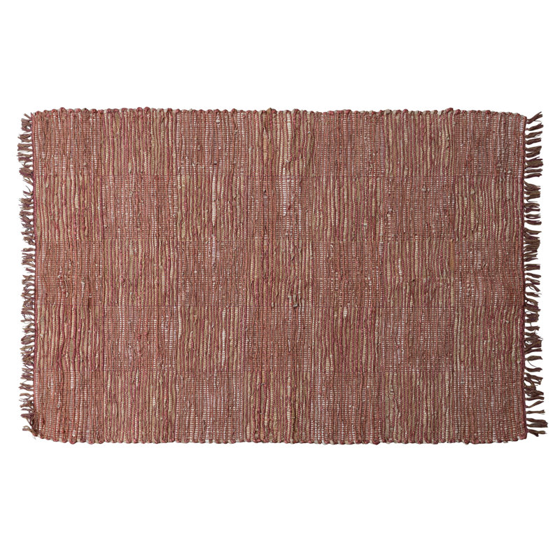 Tapis en jute et en cuir Farmind