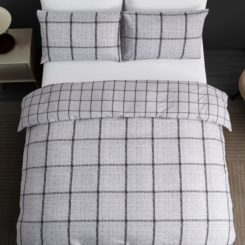 Premium Duvet Cover Set Double Brushed Microfiber Reversible With Zipper Closure & Corner Ties