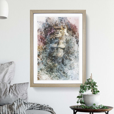 The Silverback Gorilla in Abstract - Framed Print