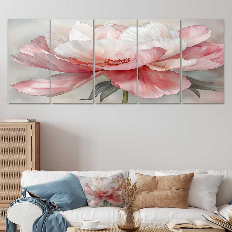 Kristina - - Coquelicots - - Art mural traditionnel, 5, H 32 po x l 80 po