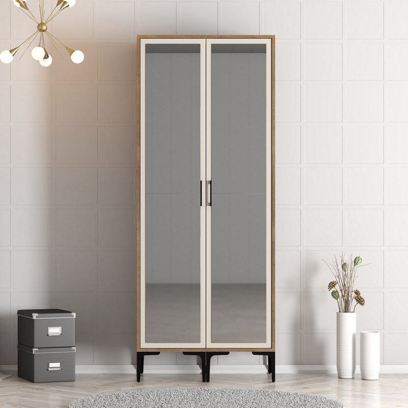 Armoire Ayreanna, Noyer, crème