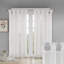 Panneau de rideau simple floral de couleur unie avec ourlet à passants Rosette-28456702-28456705