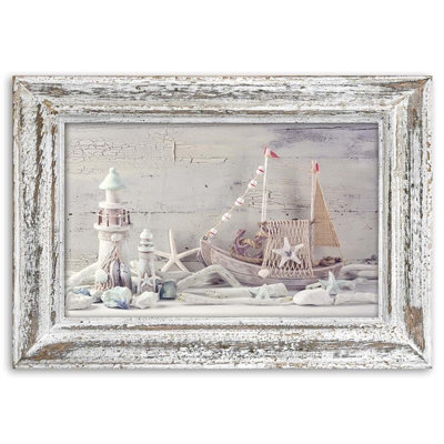 Maritime Shabby Elegance - Wrapped Canvas Print