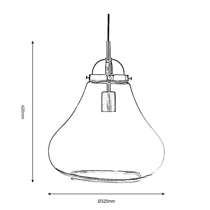 Hickman 1 - Light Teardrop Pendant, Satin Chrome