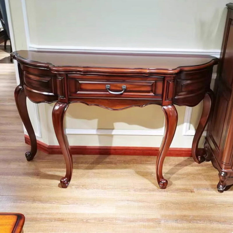 Console américaine de style américain, 33.86" H x 47.24" W x 15.75" D, Brun-roux