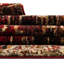 Tapis bordeaux à motif géométrique Knowle-516732526
