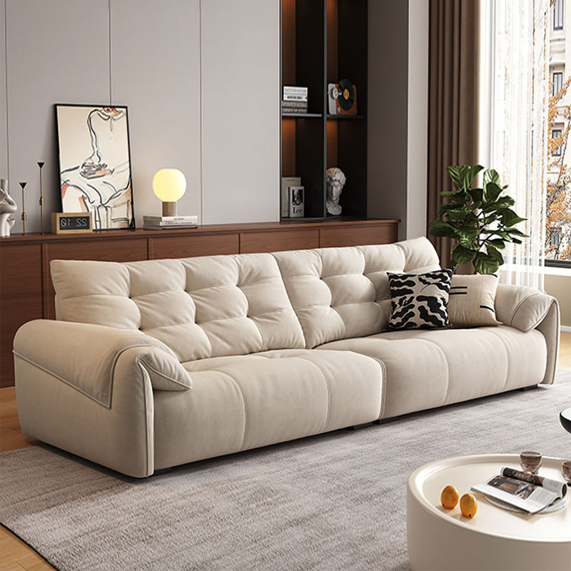 Canapé modulaire en polyester clair kaki clair, H 35,83 po x l 122,05 po x P 41,34 po, Kaki pâle