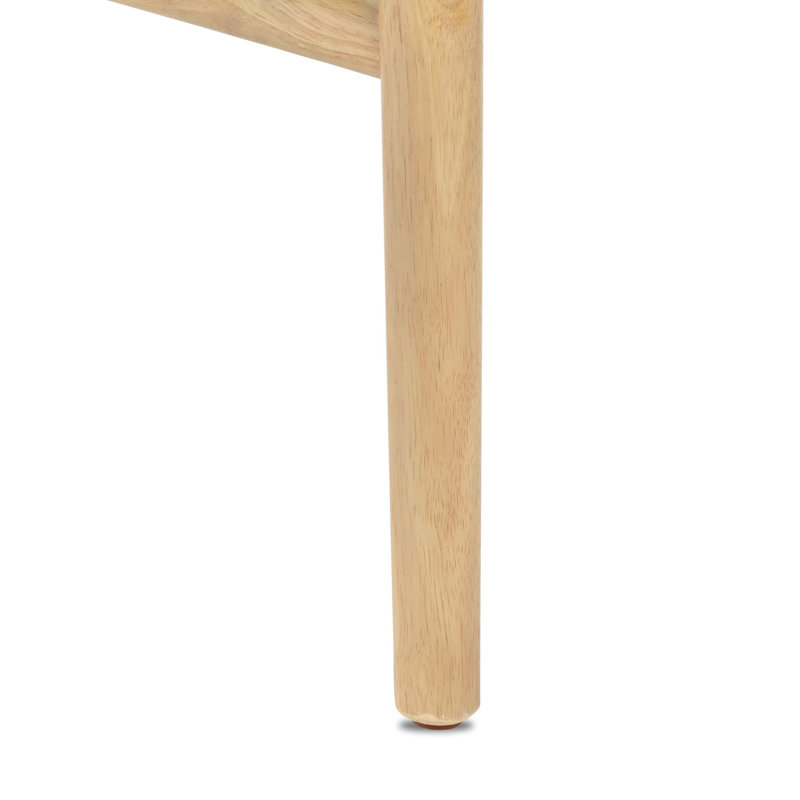Union Wallis Belfast Solid Wood Stool, Bar Stool (30" Seat Height), Rayon/Viscose - Essence Natural/Light Parawood